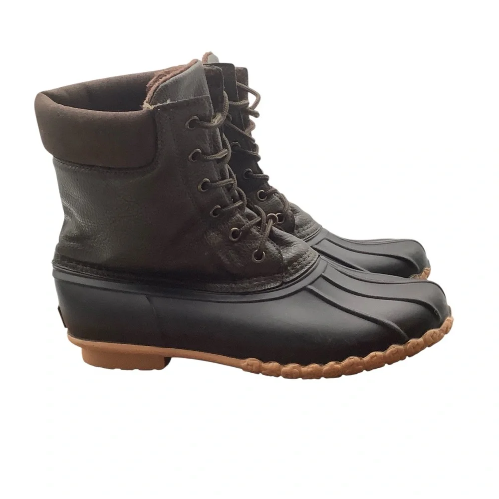Weatherproof‎ vintage Black Lace-Up Duck Boots size 9